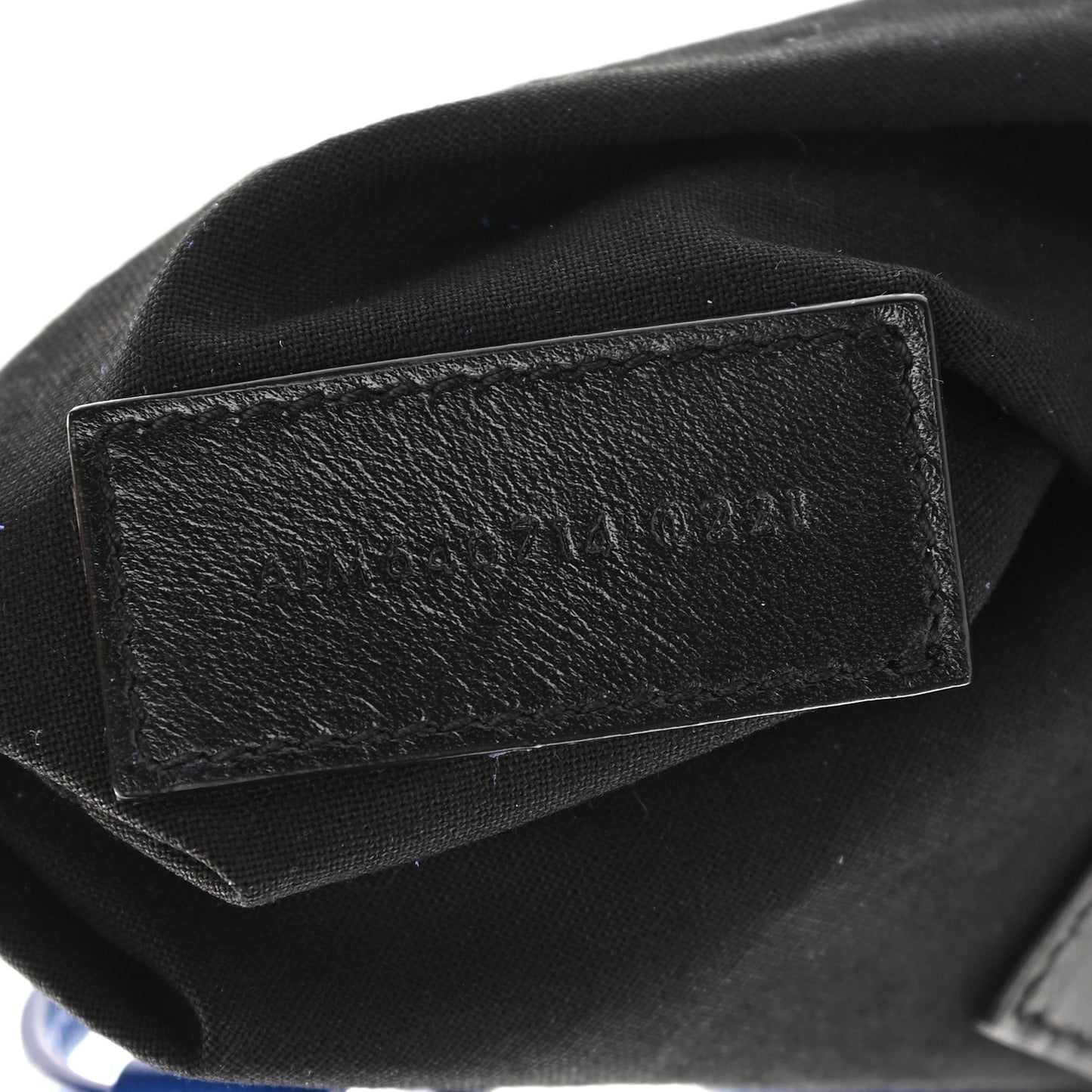 Lambskin Paris Drawstring Pouch Bleu Majorelle