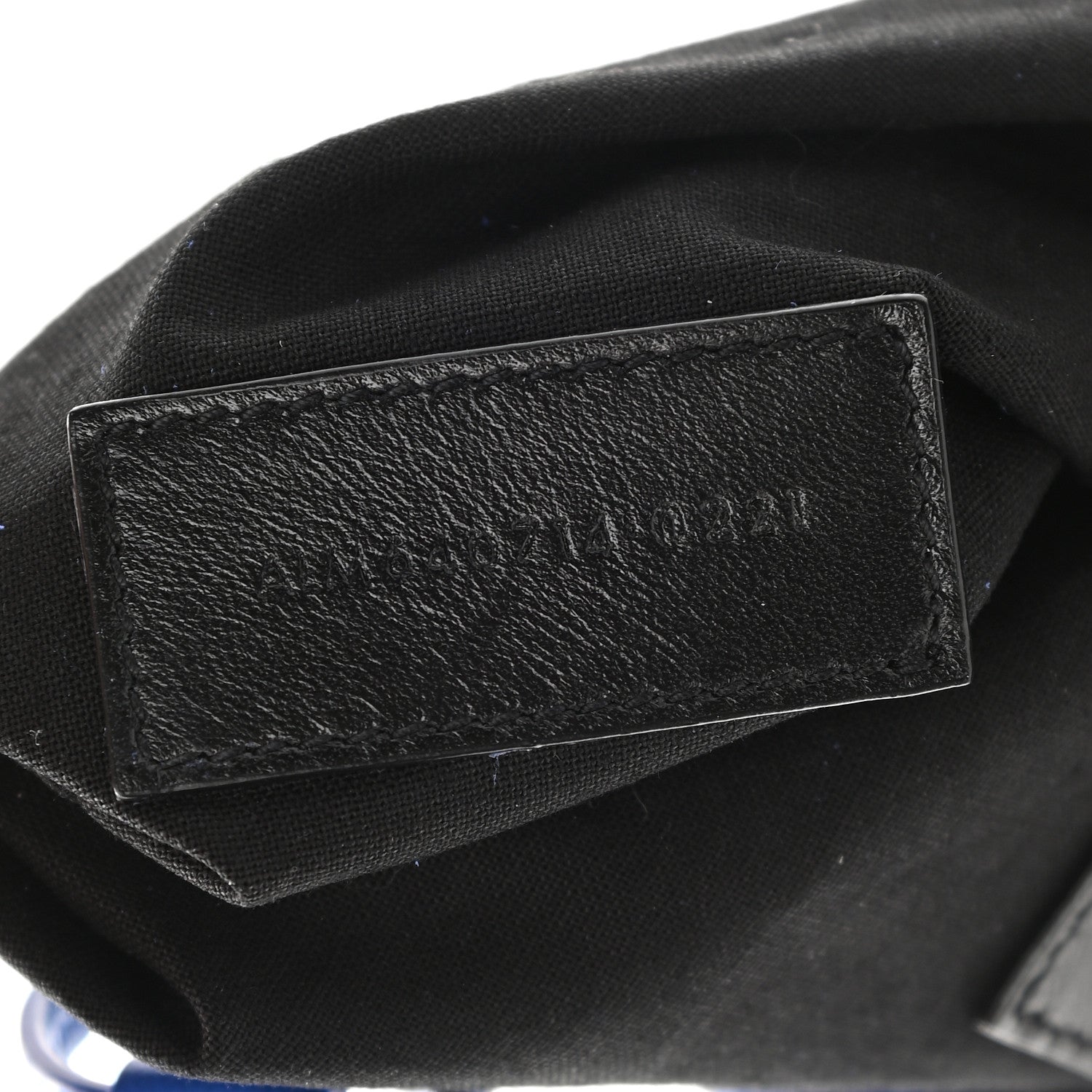 Saint Laurent Lambskin Paris Drawstring Pouch Bleu Majorelle 7 of 9