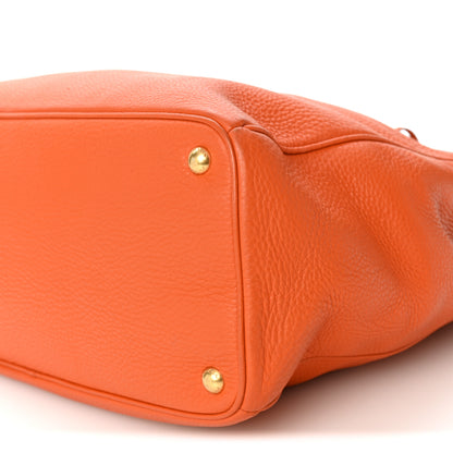 Prada Vitello Daino Tote Papaya 12 of 12
