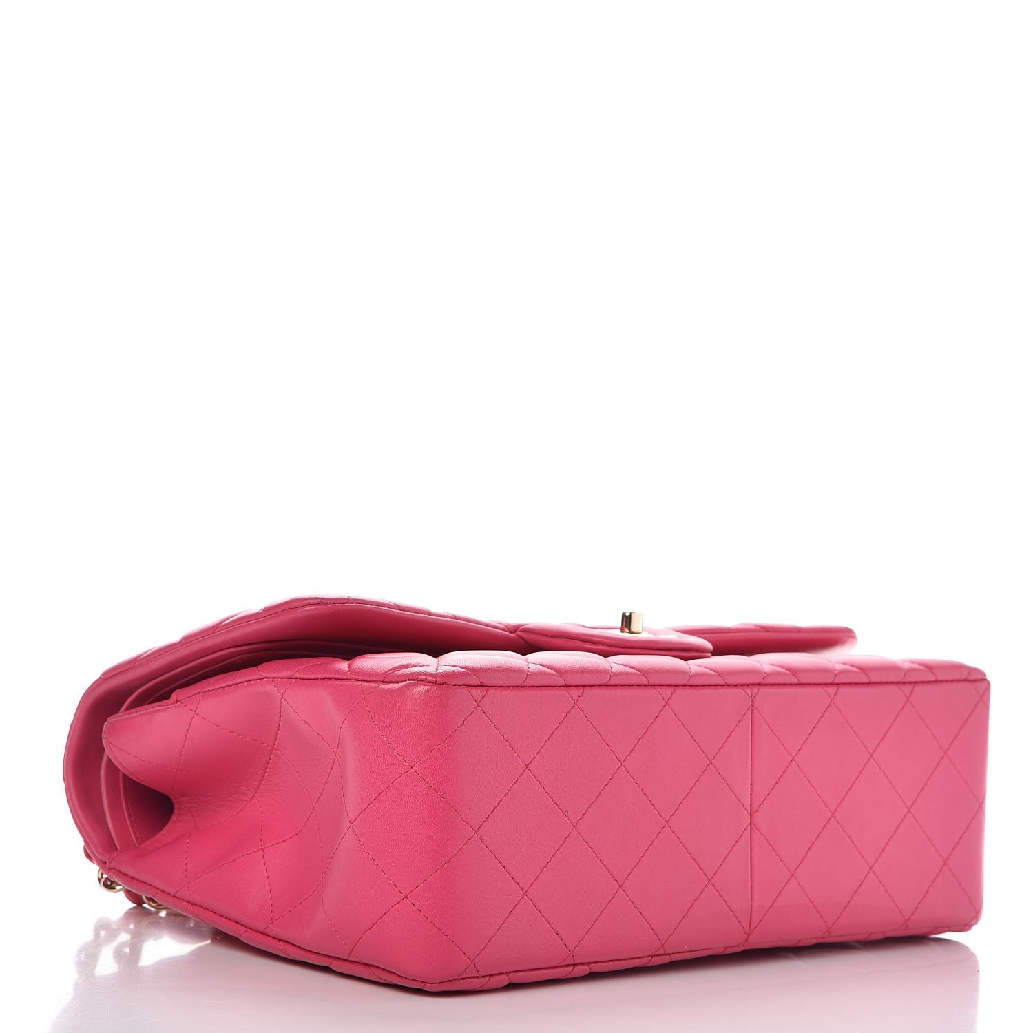 Chanel Lambskin Quilted Jumbo Double Flap Fuchsia 6 of 9