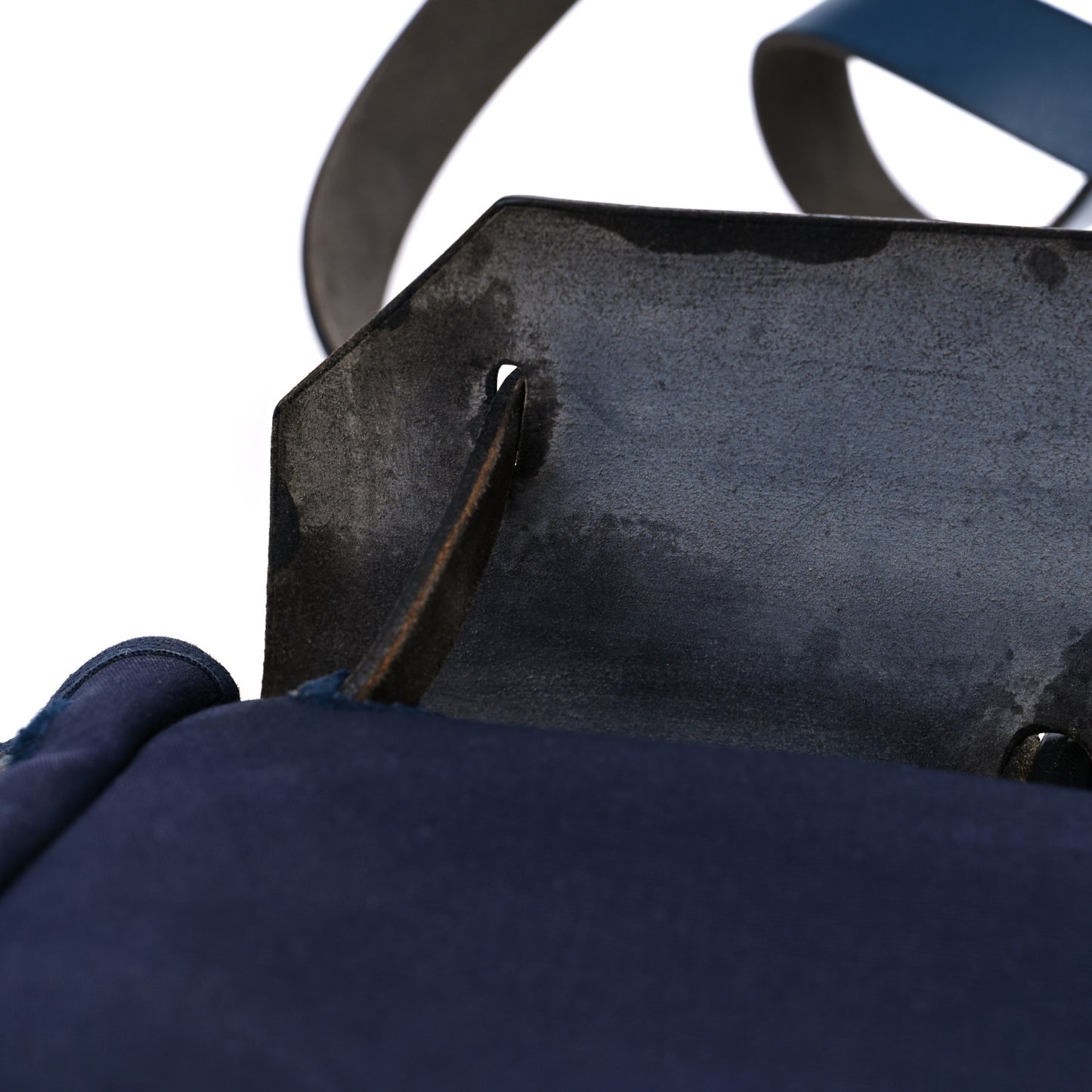 Toile Vache Calfskin Herbag 39 MM Navy