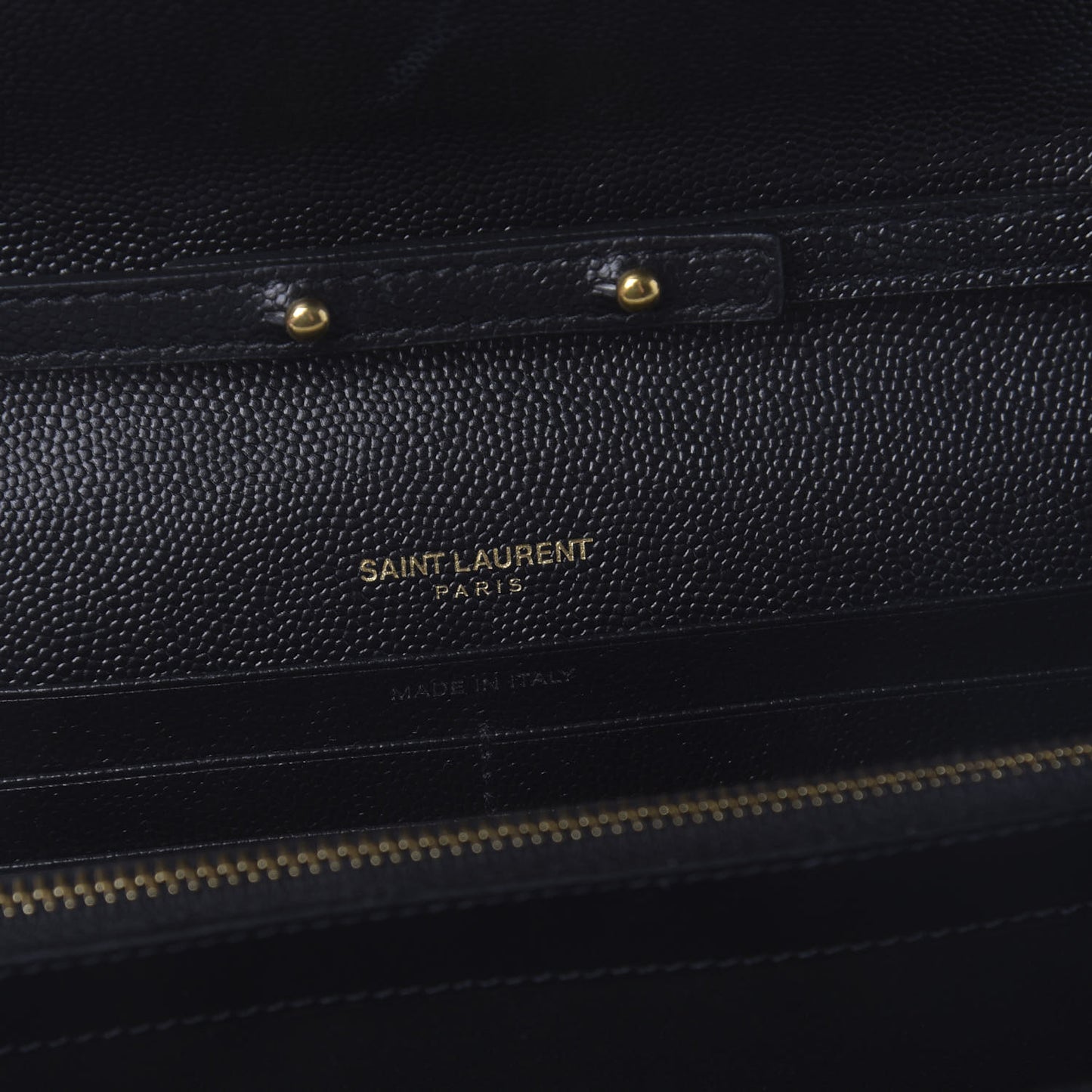 Grain De Poudre Matelasse Chevron Monogram Chain Wallet Black