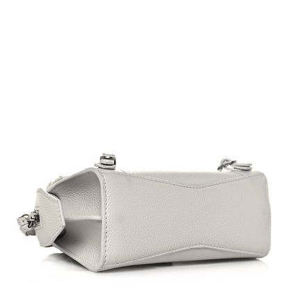 Balenciaga Grained Calfskin Neo Classic Silver Hardware Nano City Crossbody Chalky White 4 of 12