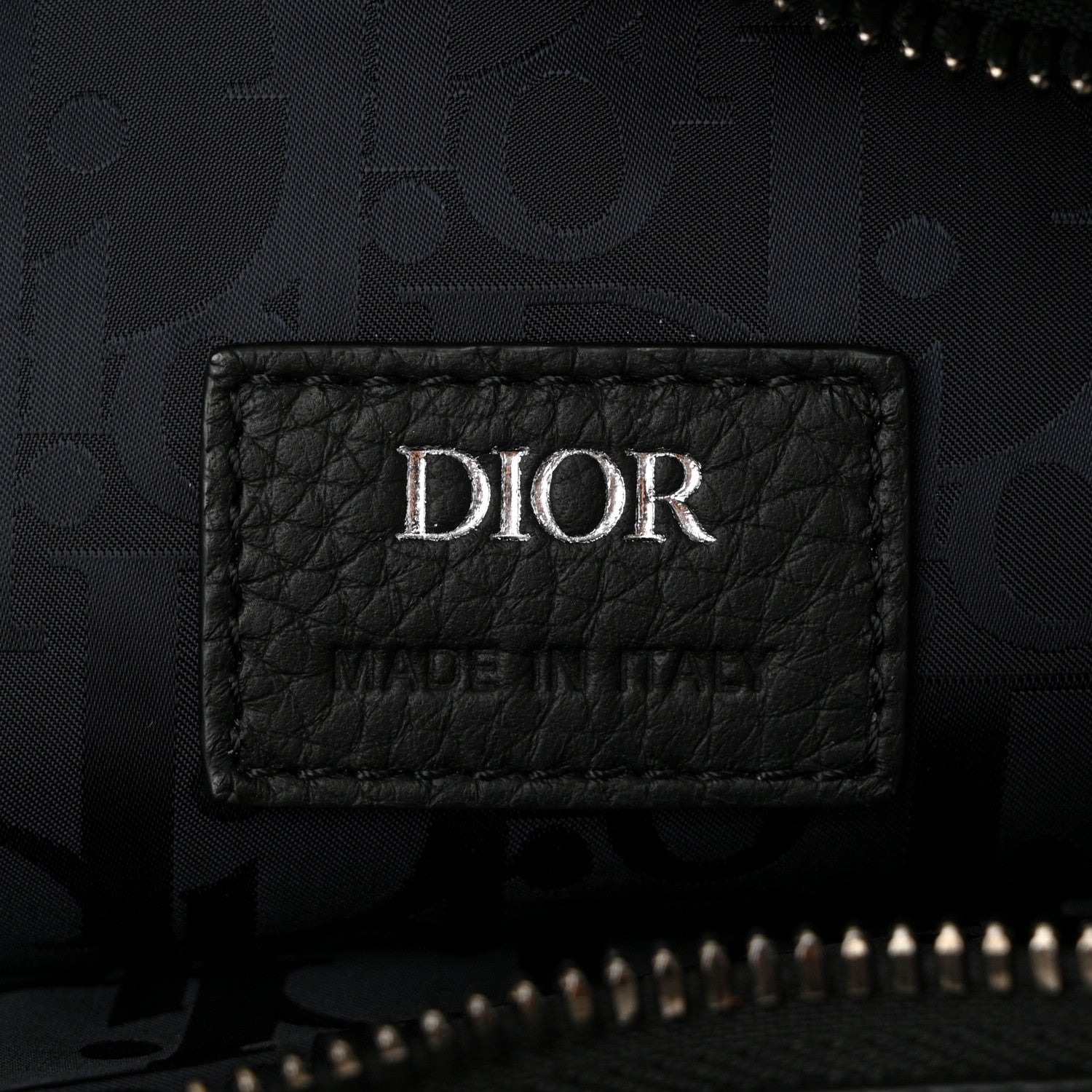 Christian Dior Grained Calfskin Saddle Soft Bag Black 10 of 19