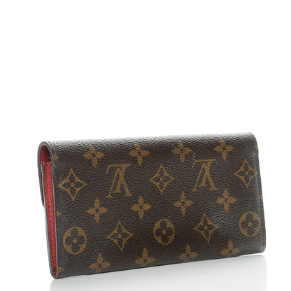 Louis Vuitton Monogram Emilie Wallet Red 3 of 7