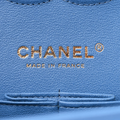 Chanel Lambskin Quilted Medium Double Flap Blue 6 of 11