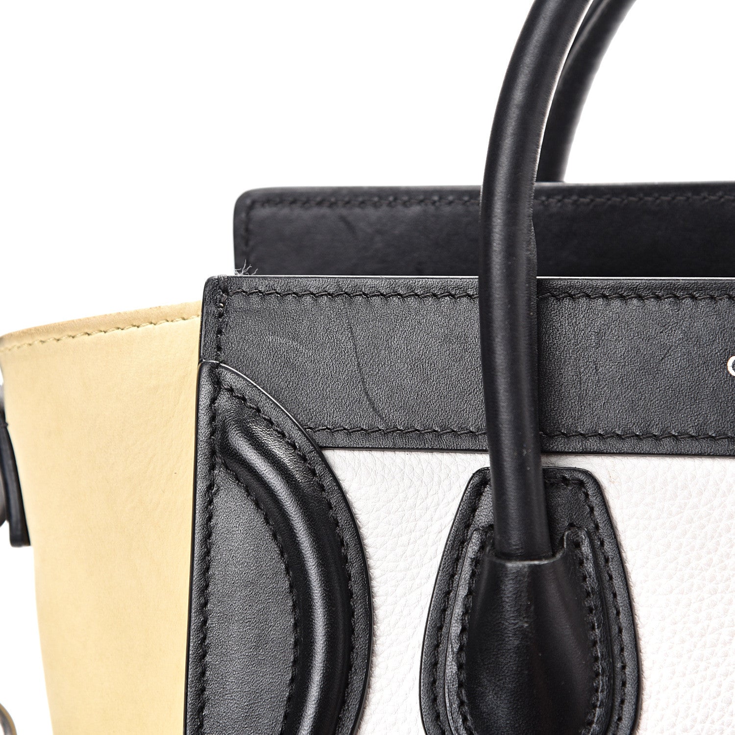 Celine Grained Baby Calfskin Nubuck Nano Tri-Color Luggage White 11 of 23