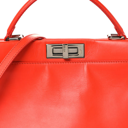 Fendi Vitello Morgan Snakeskin Crocodile Monster Eyes Medium Peekaboo Iconic Satchel Papavero Multicolor 8 of 16