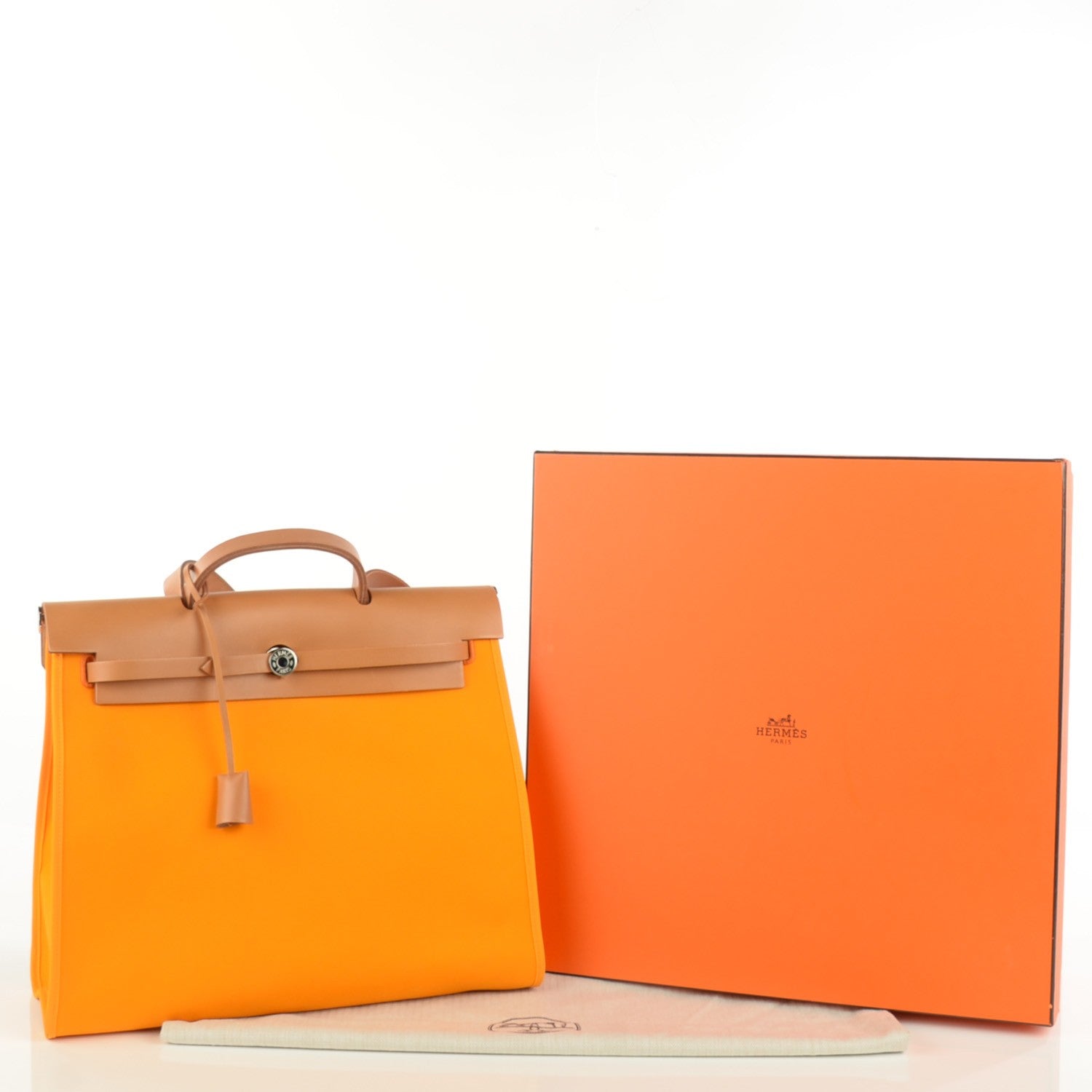 Hermes Vache Hunter Toile Her Bag Zip 39 MM Jaune D'or 14 of 18