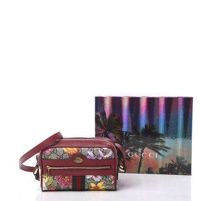Gucci GG Supreme Monogram Flora Web Mini Ophidia Shoulder Bag Red 10 of 10
