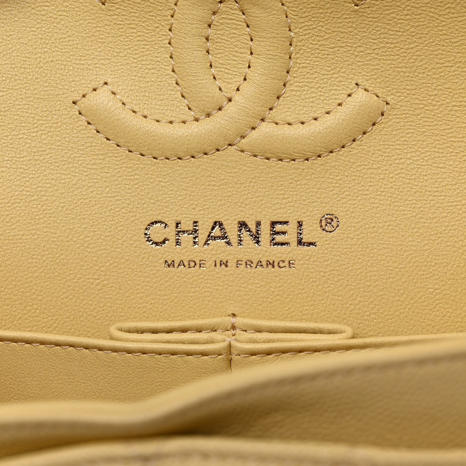 Chanel Caviar Quilted Small Double Flap Yellow 6 of 10