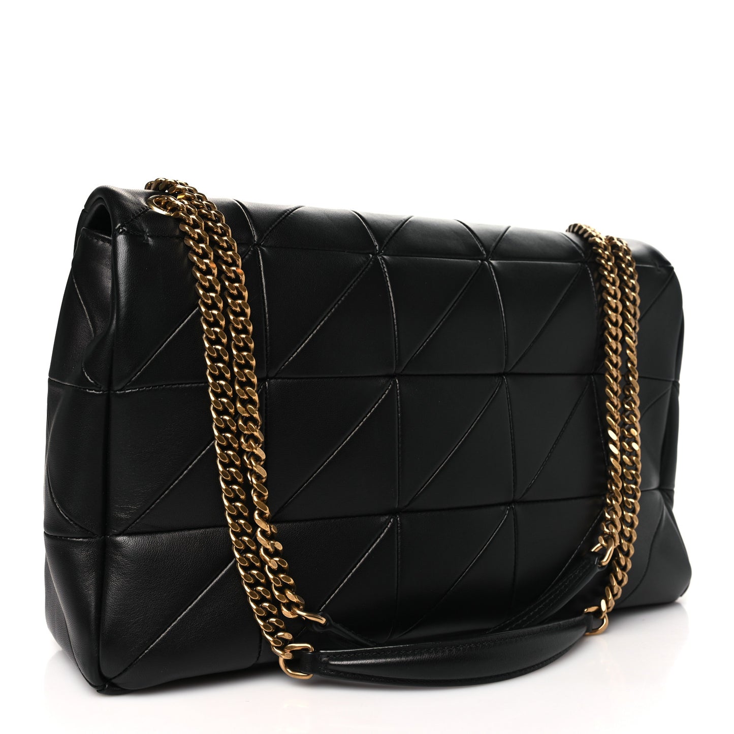 Lambskin Patchwork Monogram Large Jamie Black