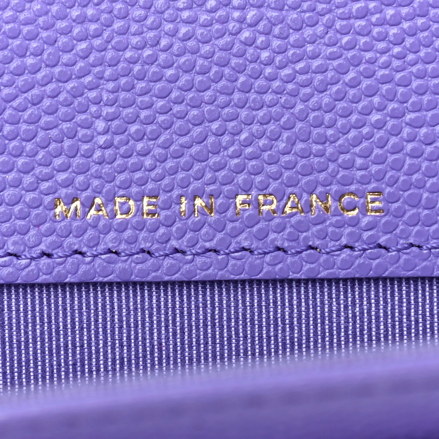 Chanel Caviar Quilted Flap Card Holder Wallet Purple 7 of 8