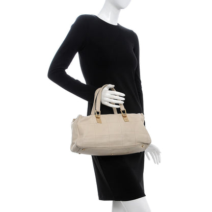 Chanel Calfskin Square Stitched Tote Ivory 2 of 15