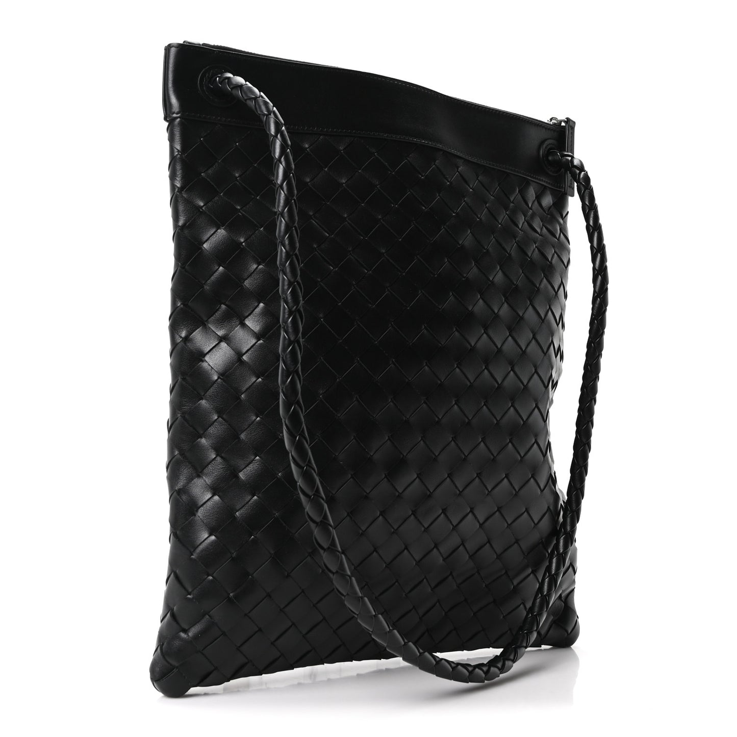 Nappa Intrecciato Andiamo Flat Messenger Black