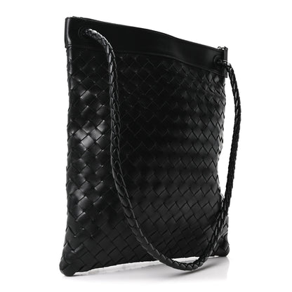 Bottega Veneta Nappa Intrecciato Andiamo Flat Messenger Black 2 of 9