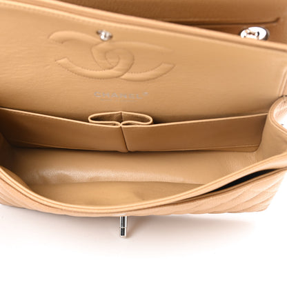Chanel Caviar Quilted Medium Double Flap Beige 5 of 11