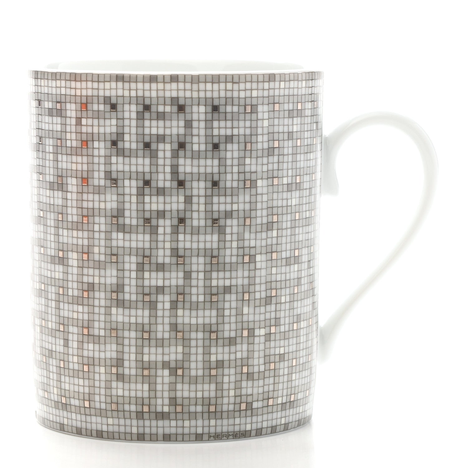 Hermes Porcelain Mosaique au 24 Mug Platinum 3 of 7