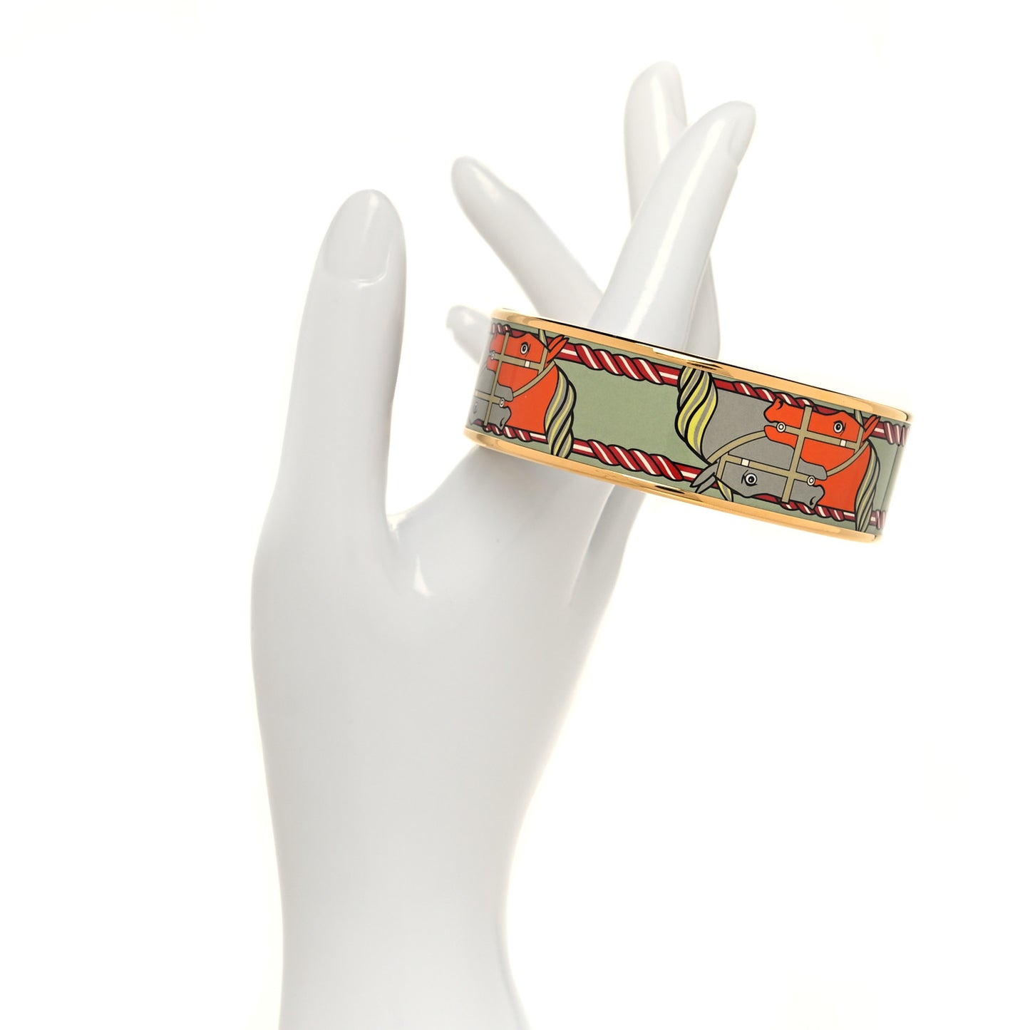 Enamel Printed Wide Quadrige Bracelet 70