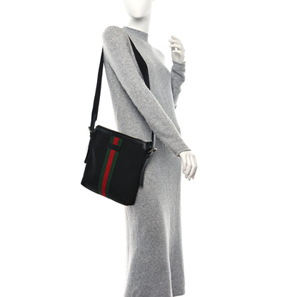 Gucci Techno Canvas Web Messenger Bag Black 2 of 9
