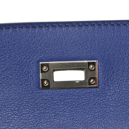 Hermes Swift Kelly Pochette Clutch Bleu Electrique 16 of 24