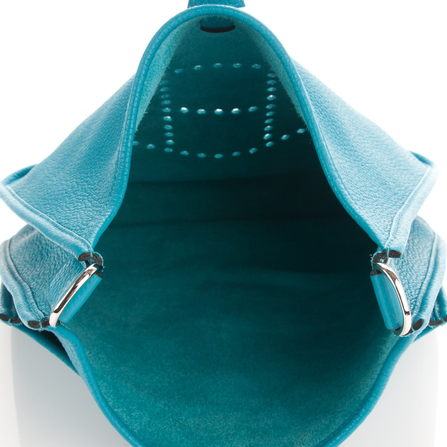 Hermes Taurillon Clemence Evelyne III PM Turquoise 5 of 6