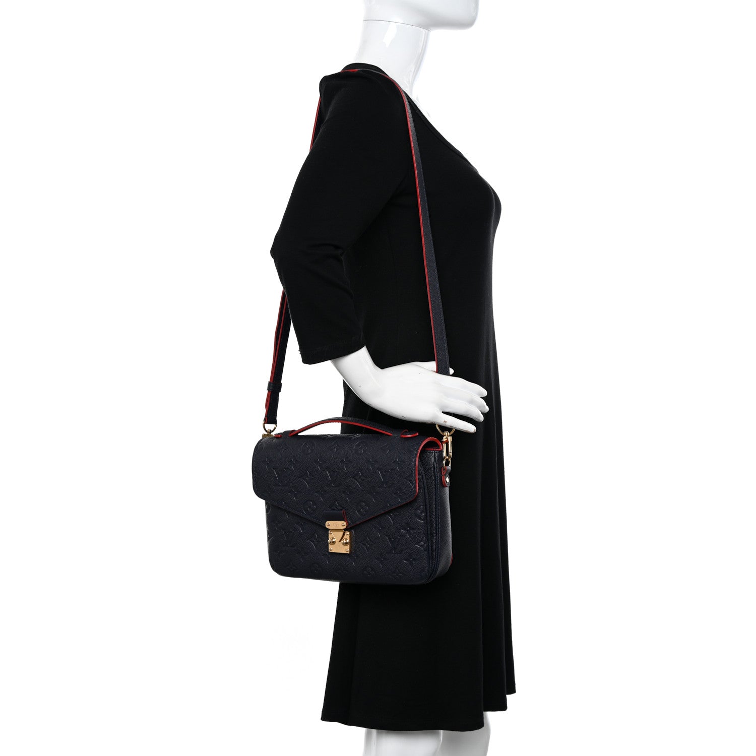 Louis Vuitton Empreinte Pochette Metis Marine Rouge 2 of 11