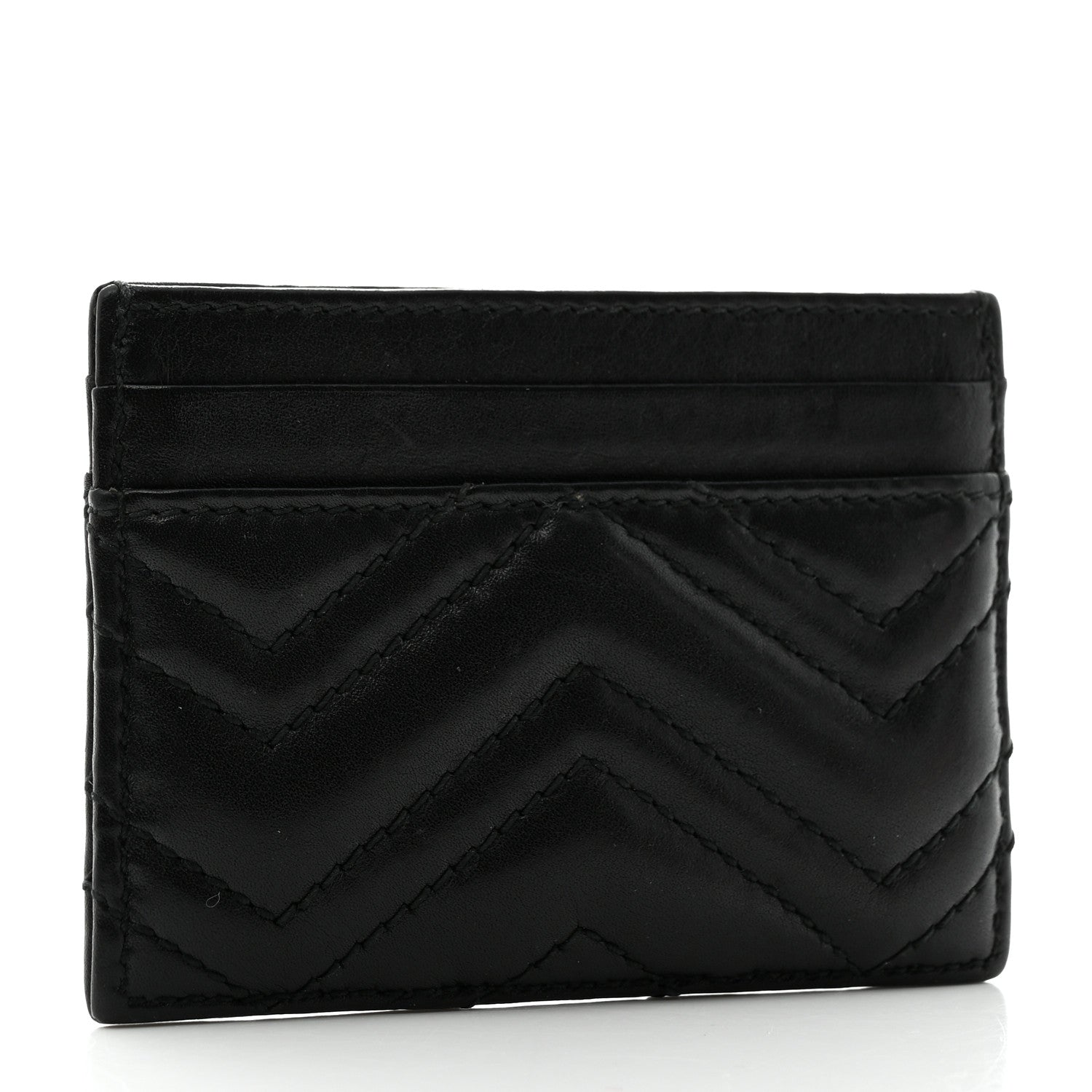 Gucci Calfskin Matelasse GG Marmont Card Holder Black 3 of 7