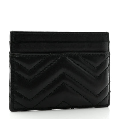 Gucci Calfskin Matelasse GG Marmont Card Holder Black 3 of 7