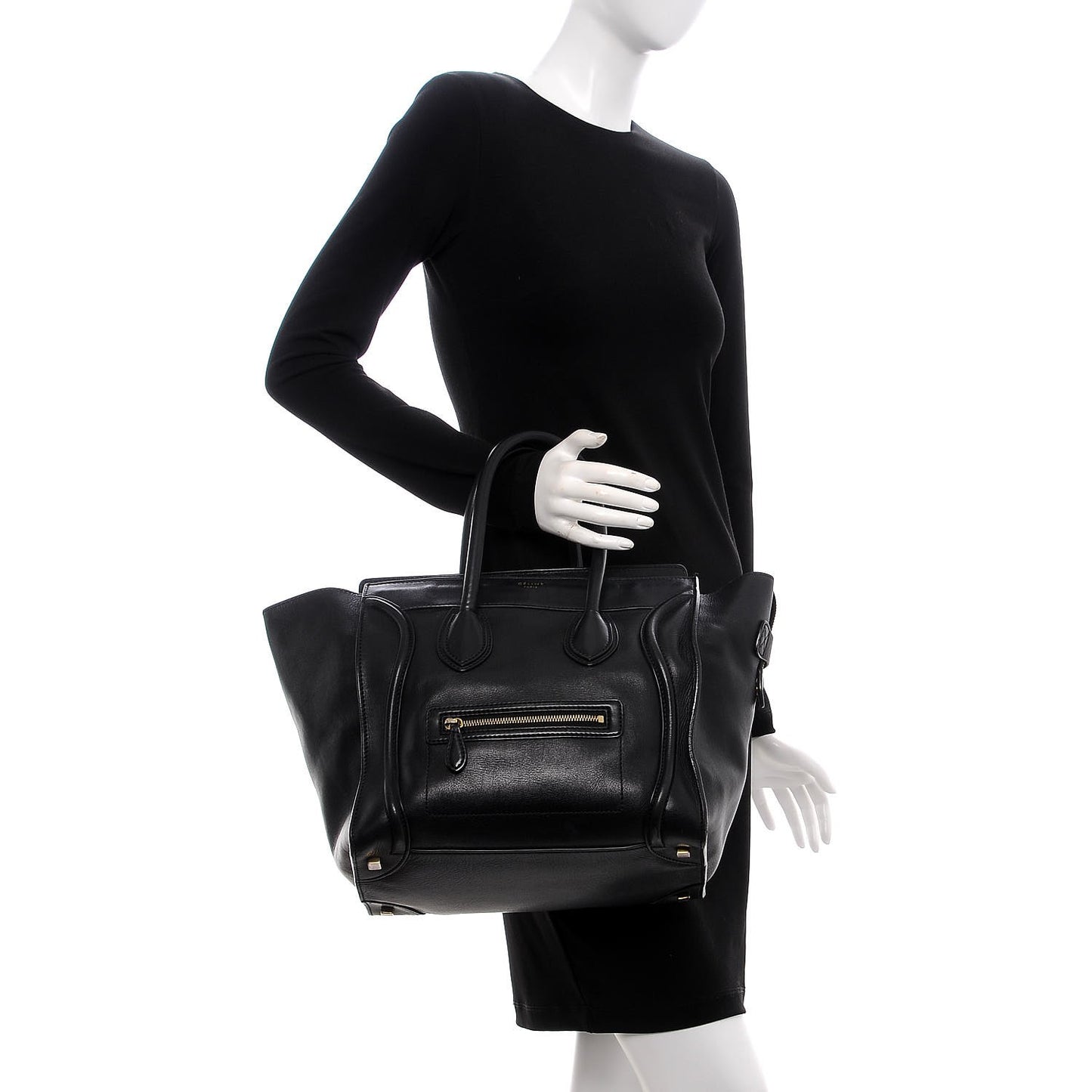Smooth Calfskin Mini Luggage Black