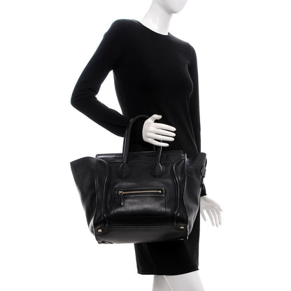Celine Smooth Calfskin Mini Luggage Black 2 of 11