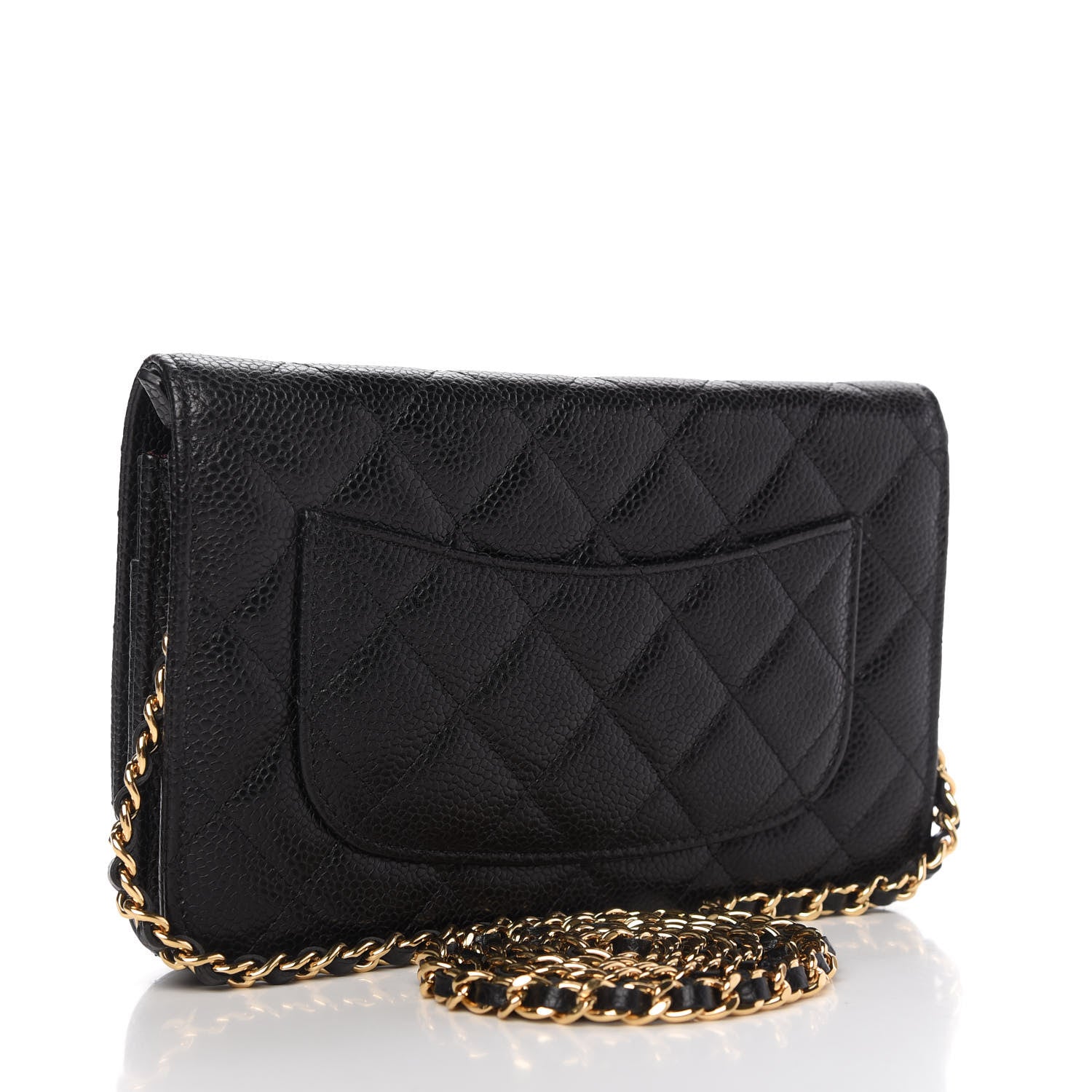 Chanel Caviar Quilted Wallet On Chain WOC Black 3 of 12