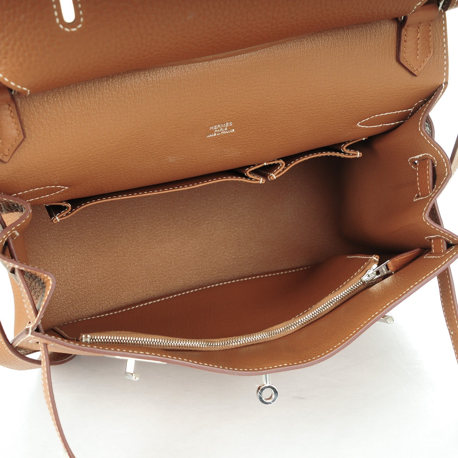 Hermes Taurillon Clemence Jypsiere 28 Gold 5 of 9