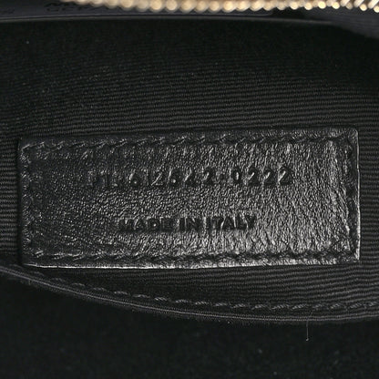 Saint Laurent Patent Calfskin Crocodile Embossed Monogram Lou Camera Bag Black 7 of 11
