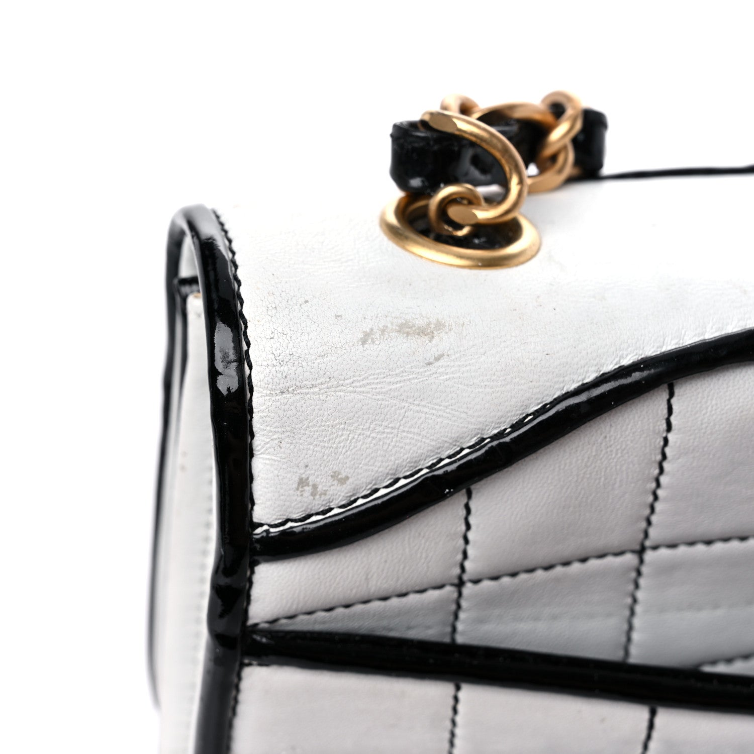 Chanel Lambskin Reissue Chocolate Bar Flap White Black 23 of 30