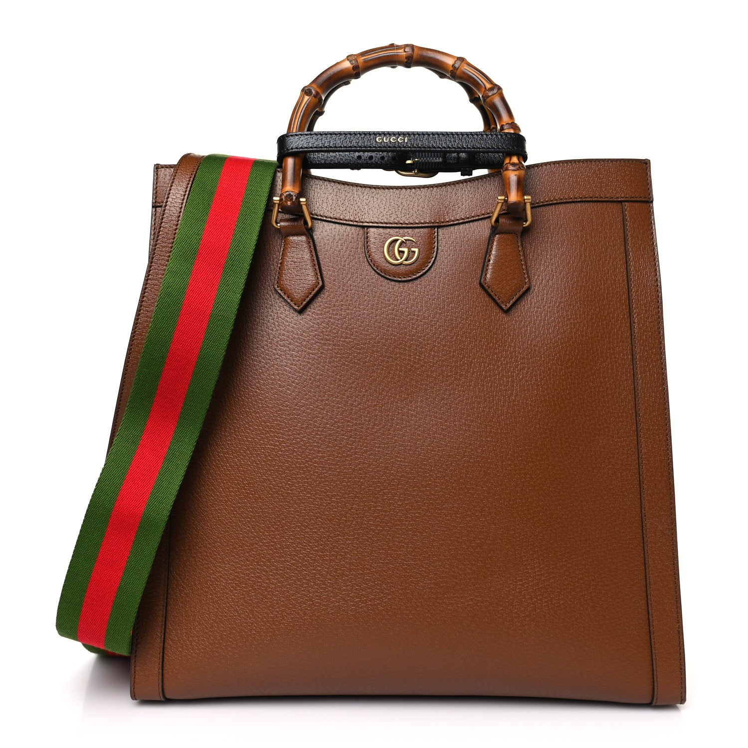 Gucci Wonka Grain Calfskin Large Diana Tote Bag Cuir Black 1 of 9
