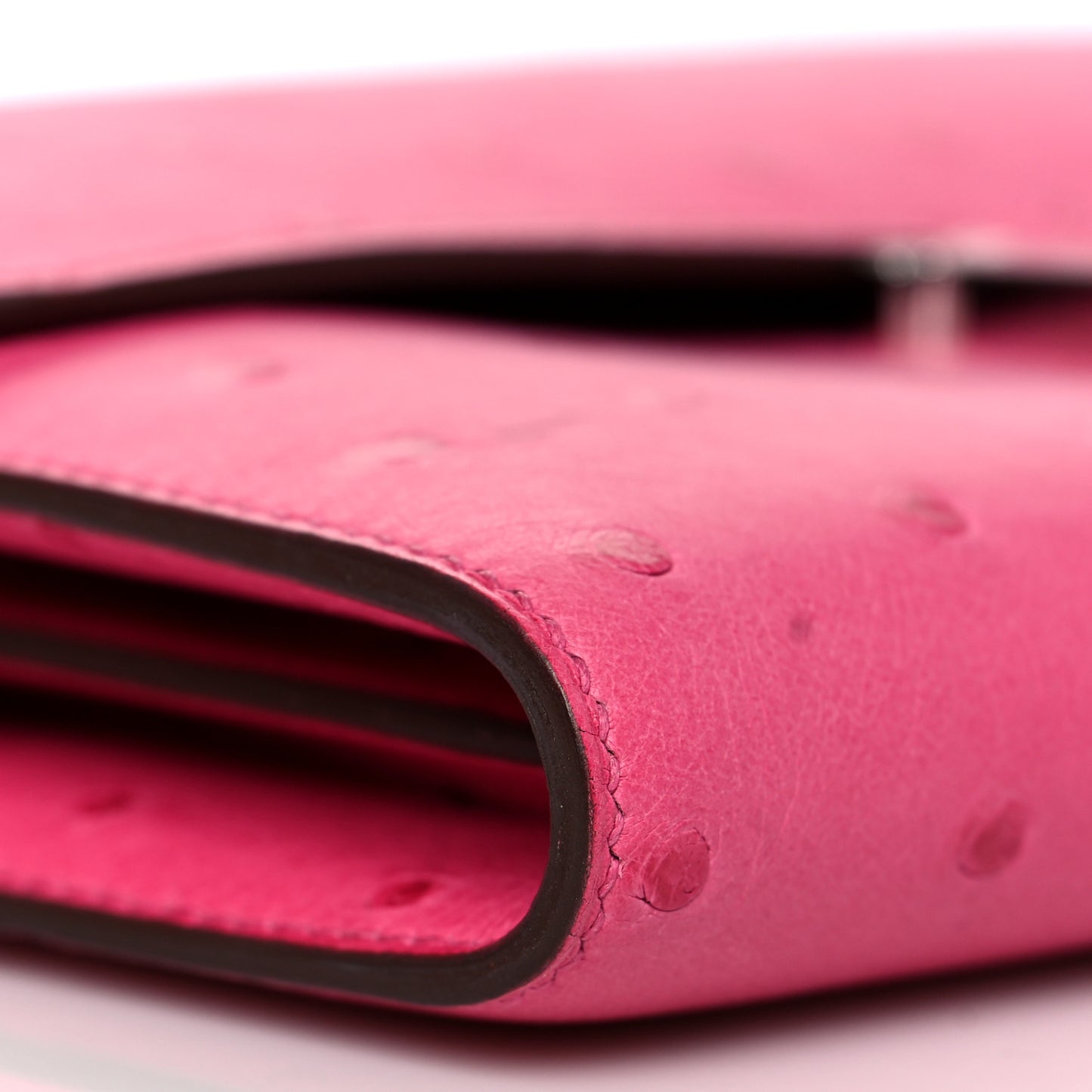 Ostrich Constance Long Wallet Rose Tyrien