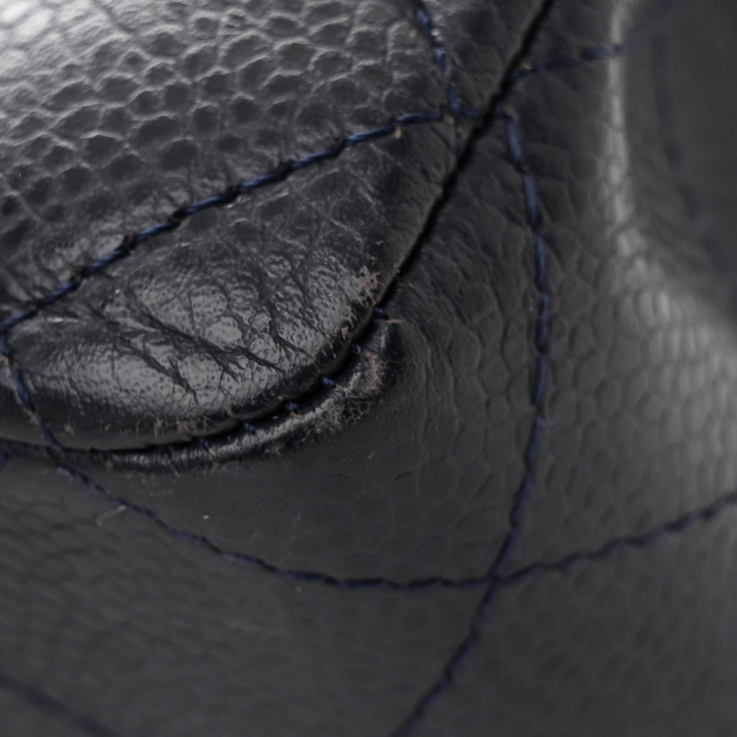 Chanel Caviar Quilted Medium Double Flap Navy 11 of 12