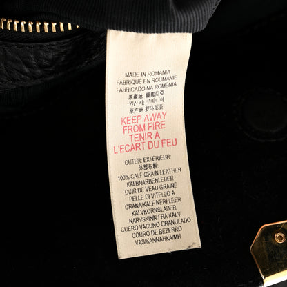 Burberry Heritage Grain Check Embossed Medium Lindburn Hobo Black 8 of 12