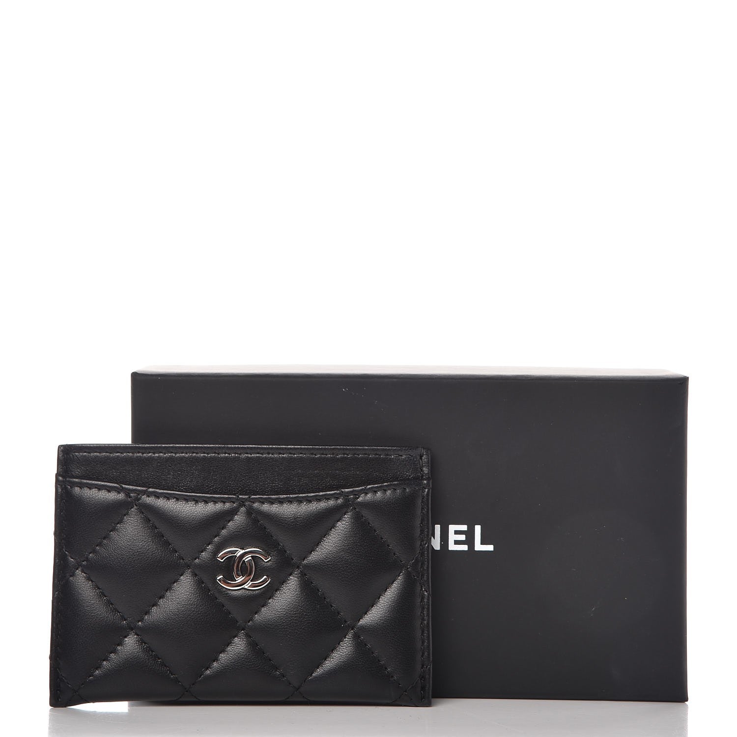 Chanel Lambskin Quilted Card Holder Black 9 of 9