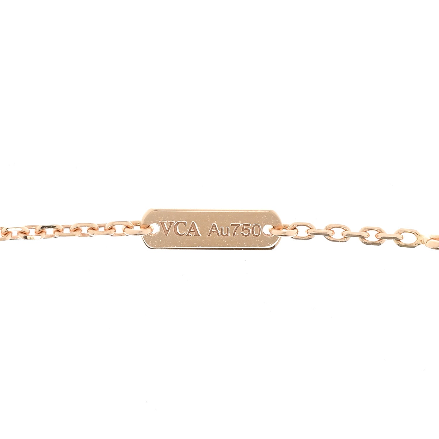 Van Cleef & Arpels 18K Rose Gold Gray Mother of Pearl Vintage Alhambra Pendant Necklace 5 of 6