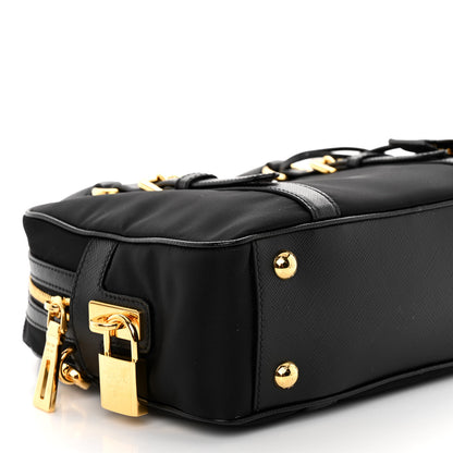 Prada Tessuto Nylon Saffiano Bauletto Black 8 of 9