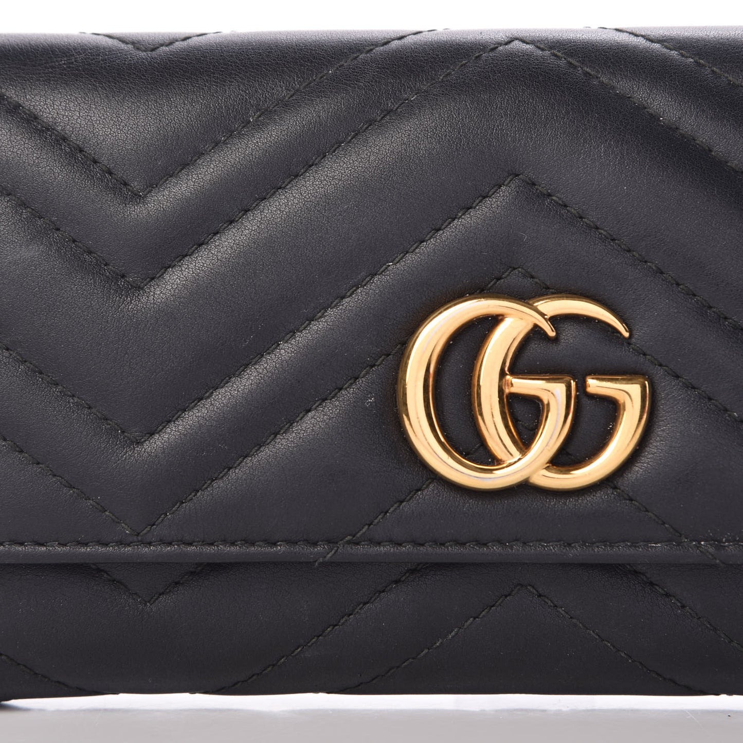 Calfskin Matelasse GG Marmont Continental Wallet Black