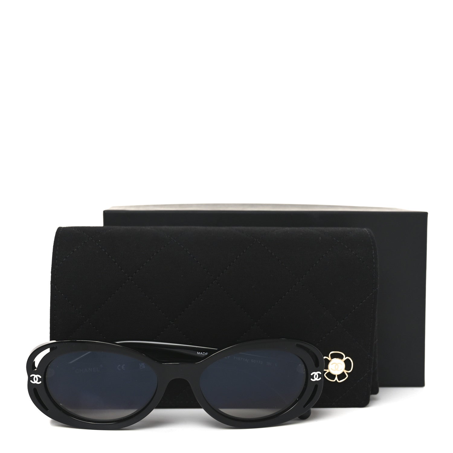 Chanel Acetate Oval Sunglasses 71571A Black 1802542 – FASHIONPHILE