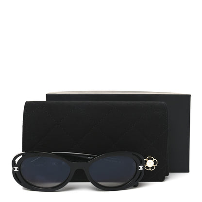 Chanel Acetate Oval Sunglasses 71571A Black 7 of 7