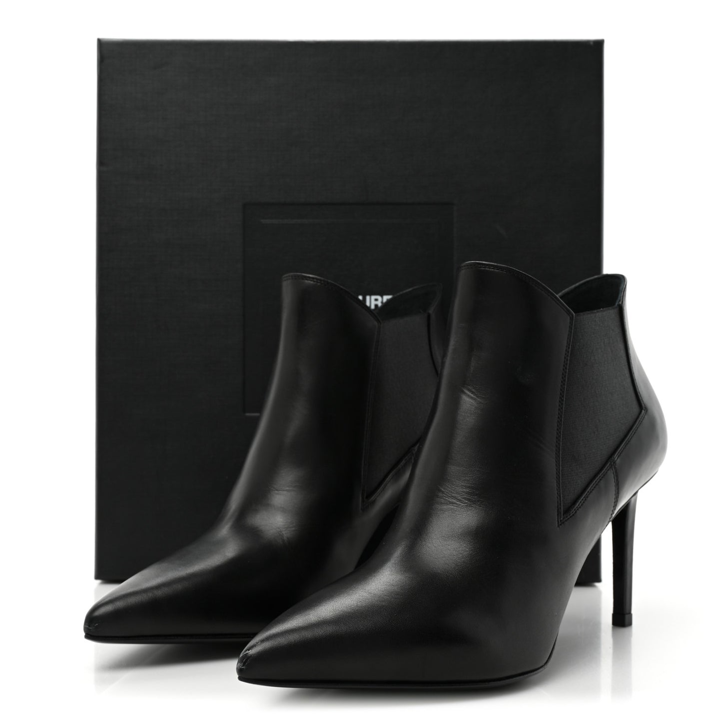 Calfskin Classic Paris Ela 80 Ankle Boots 39.5 Black