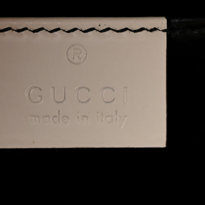 Gucci Calfskin Geometric Inlay Small Diana Tote Bag White Black 6 of 11