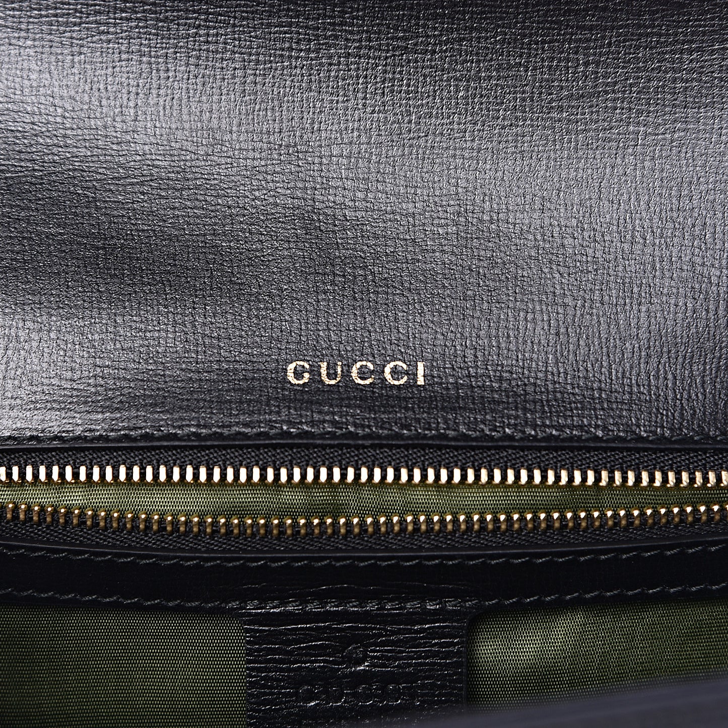 Textured Calfskin Small Torchon GG Ring Shoulder Bag Black