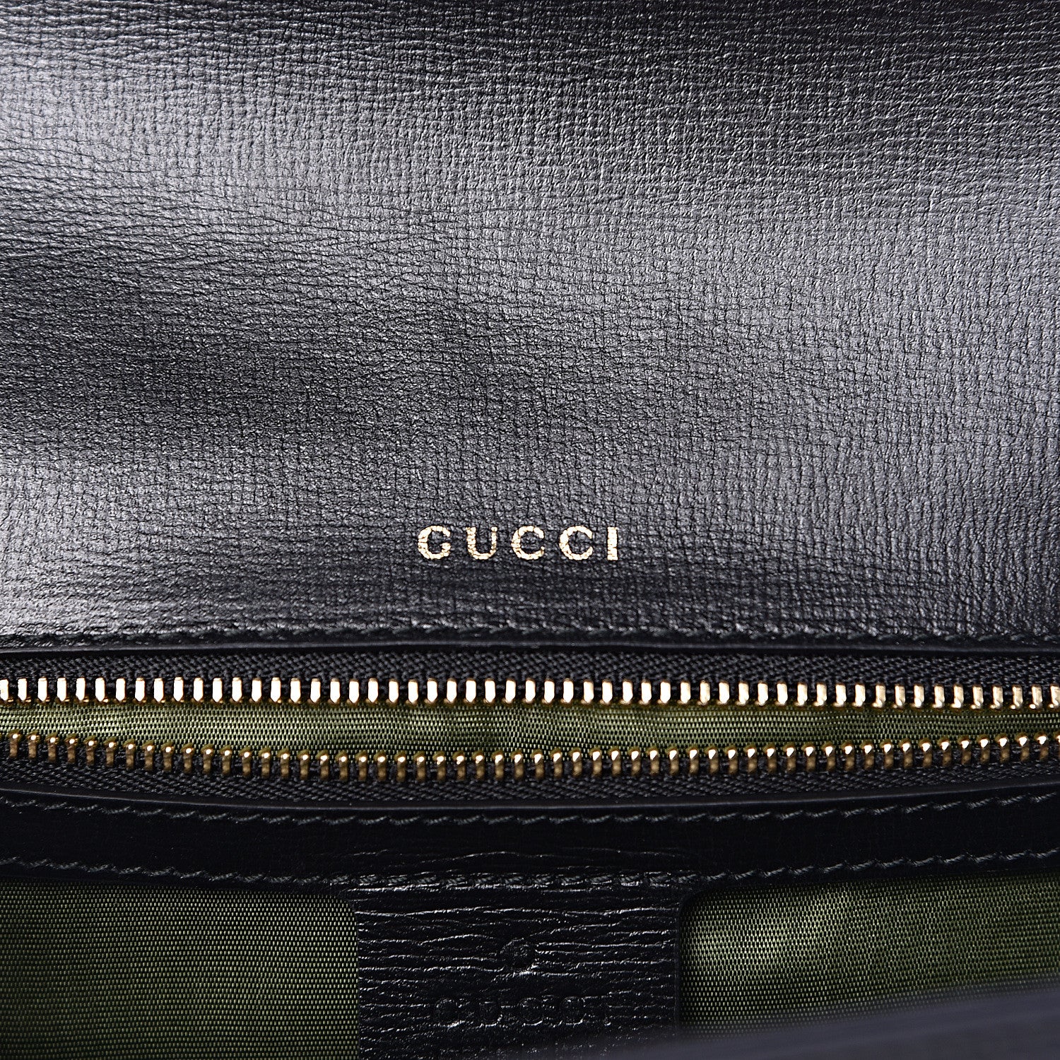 Gucci Textured Calfskin Small Torchon GG Ring Shoulder Bag Black 8 of 11