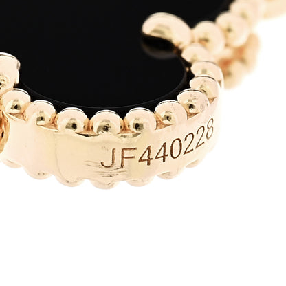 Van Cleef & Arpels 18K Yellow Gold Black Onyx 5 Motifs Vintage Alhambra Bracelet 5 of 5